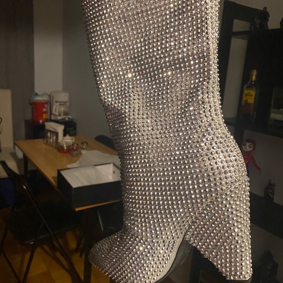 Rhinestones boots size 6 - Picture 8 of 10